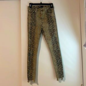 Snake print pants